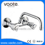 Wall Mounted Double Handle Brass Body Faucet (VT60902)
