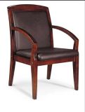 Reception Wooden Frame 4 Legs Guest Hotel Chair with Arm