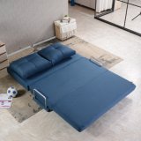 Hot Sale Three Fold Sofa Bed in Blue Color