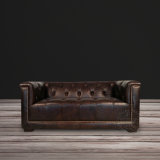 Brown Color Restaurant Hotel Furniture Leather Sofa Sets