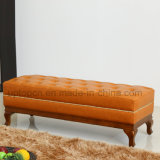 Wholesale Wooden Frame Rectangle Leather Bedroom Stool (SP-ES130)