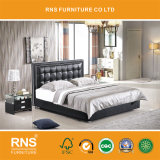 A1040 Black Modern Leather Double Bed