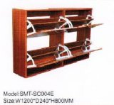 Wood Grain Melamine Particle Board Shoe Cabinet