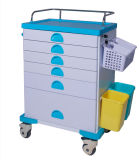 with 6 Drawers ABS Material Hospital Trolley