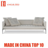 White Color Italian Top Geniune Leather 3seater Couch Sofa Furniture for Living Room