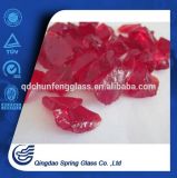 Red Glass Stones for Garden Decoration