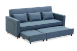 King Size Fabric Sofa Cum Bed with Chaise
