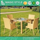 Rattan Dining Set Outdoor Wicker Dining Chair Patio Dining Chair (Magic Style)
