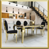 Metal Dining Room Set Luxury Furniture Dining Table Sets with 4 Chairs (1+4)