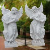 Great Quality Double Beautiful Angel Lady of Garden Decoration Marble Statue Sculpture