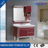 PVC Sanitary Ware Red Furniture Bathroom Mirror Cabinet