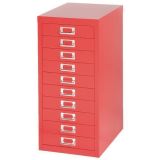 Mini 10 Multi Drawers Filing Cabinet - Red Color
