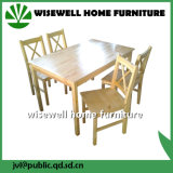 Solid Pine Wood Dining Room Table Set