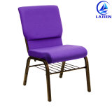 Production Comfortable Fabric Cushion Metal Church Chair