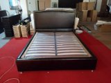 Modern Double Leather Bed for Bedroom Set
