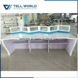 Artificial Stone Office Employee Working Partition Desk