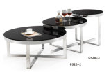 Nesting Stainless Steel Glass Table
