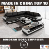 Genuine Leather L Shape Sofa (Lz1488-1)