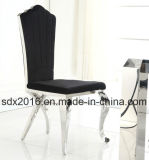 Stainless Steel Flannelette Fabric Cover European Style Dining Chair Modern Hotel Chair