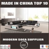 Large Size U-Shaped Genuine Leather Corner Sofa