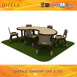 School Children Wooden Table with Stainless Steel Table Leg (IFP-032)