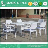 Stackable Wicker Chair Patio Rattan Dining Set Outdoor Dining Chair (Magic Style)