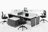 Modern Cheap 4 Seater Workstation Table with Screen Divider (SZ-WS341)