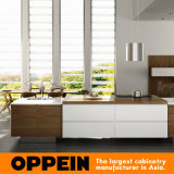 Oppein Modern All-Island Design PVC Wood Kitchen Cabinets (OP16-PVC02)