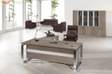 L Shape Silver Pine Wooden Executive Office Table of High Quality (HY-NNH-JT04)