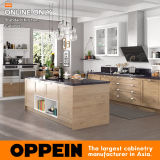 Oppein Modern PVC Standard Kitchen Cabinet with Island (OP17-PVC04)