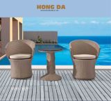 Outdoor Furniture Aluminum Rattan Table and Wicker Chair