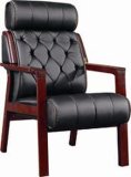 Wooden PU Leather Office Meeting Chair with Armrest (BS-262)