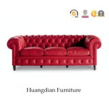 Leather Classic Chesterfield Sofa Manufacturer China (HD963)