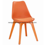 Leather Cushion PP Plastic Dining Chair with Plastic Legs