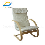 Wooden Home Furniture Relax Chair with 100% Cotton Fabric