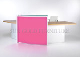 Modern Appearance Pinky High Gloss Beauty Salon Reception Desk (SZ-RT048)