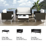 Top Quality Aluminum Outdoor Rattan Furniture Garden Sofa Set with Knockdonw Legs (YT279)