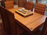 Casual Red Cedar Wood Table with Wood Chair