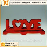 Love Pattern Ceramic Crafts for Wedding Decorative