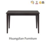 Black Plywood Table Top Solid Wood Legs Wooden Table (HD054)
