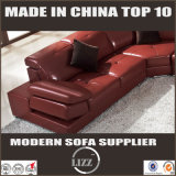 Red Color U Shape Living Room Sofa (LZ-129)