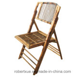 High Grade Bamboo Folding Chair with Ivory Cushion