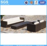 Patio Wicker Furniture Cube Set Rattan Sofa with Long Coffee Table