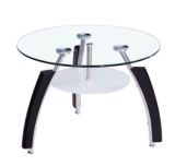 Small Round Glass End Table/Little Coffee Table/Corner Table (CT093)