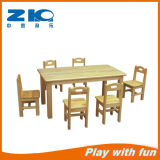 Indoor Wood Table with Chair Set for Preshool