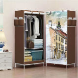 Modern Simple Wardrobe Household Fabric Folding Cloth Ward Storage Assembly King Size Reinforcement Combination Simple Wardrobe (FW-30B)