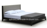 Divany Modern Bedroom Furniture Wooden Leather Double Bed (A-B37)