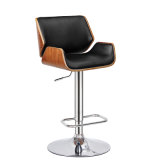 Modern Restaurant Dining Furniture Swivel Wooden Bar Chair (FS-WB1087)