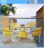 Outdoor Mix Color Poly Rattan Table and Chairs Garden Set