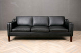 Home Furniture Modern Leather Black Color 3 Seater Sofa